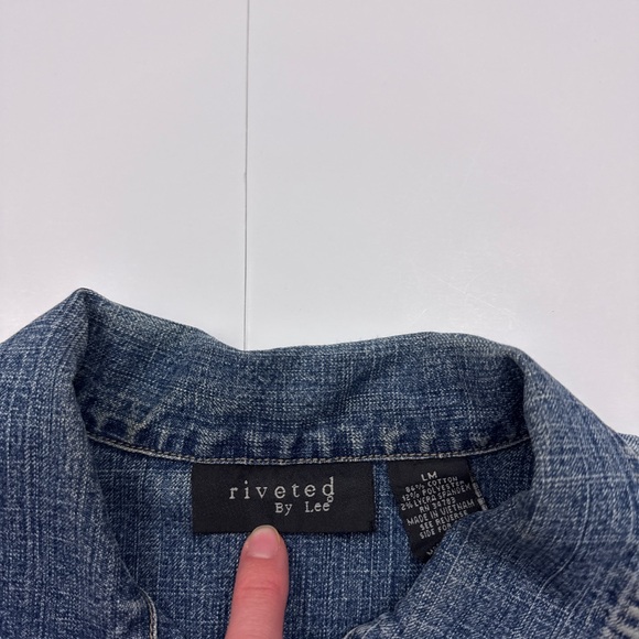 Vintage Riveted by Lee Denim Jean Jacket - Picture 5 of 6